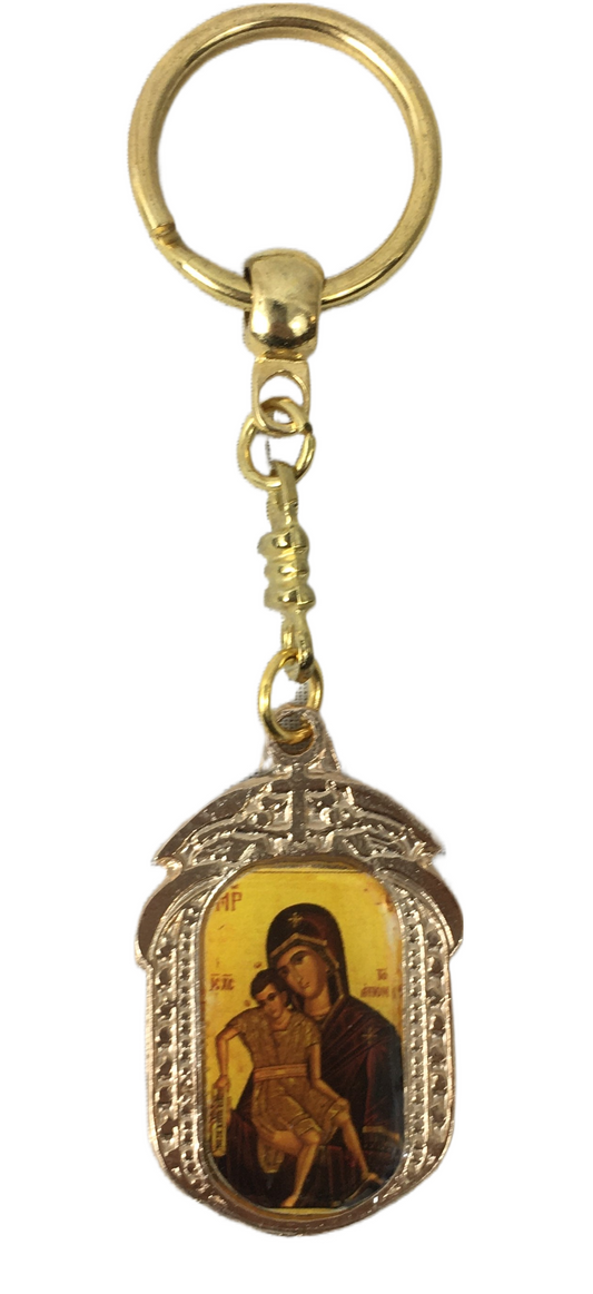 Icon Keychain 06 - Theotokos, Axios Estin