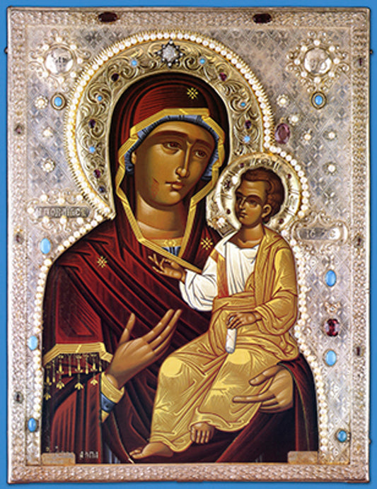 Theotokos (Iveron-Montreal) Mounted Jordanville Icon