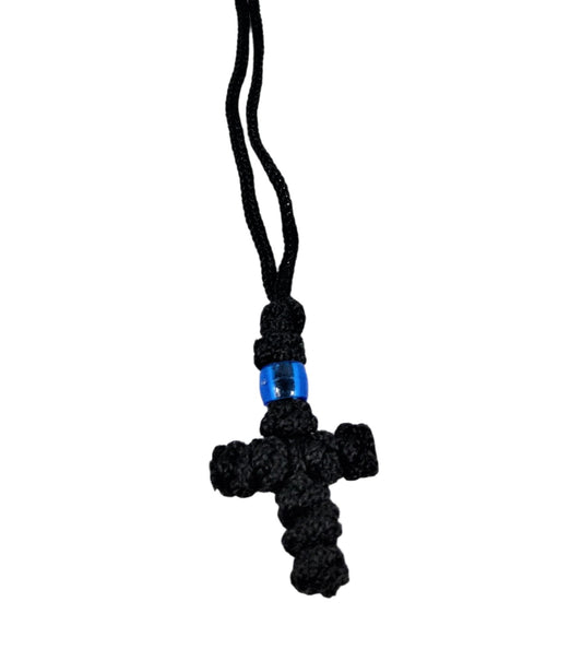 Knot Rope Cross Necklace 01