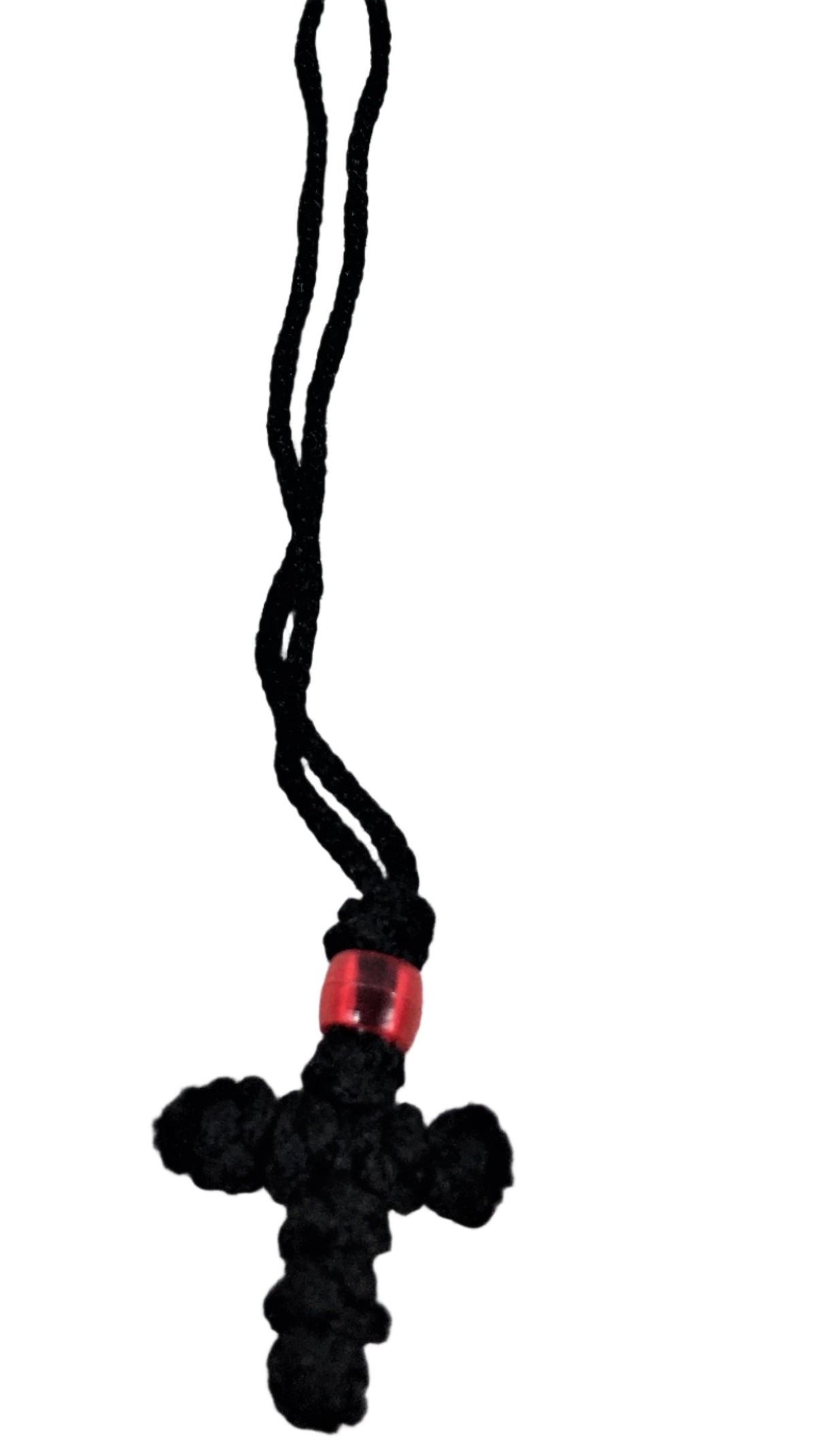 Red Cross Rope Knot Rope Cross Necklace 01 – Holy Trinity Church Supplies & Bookstore