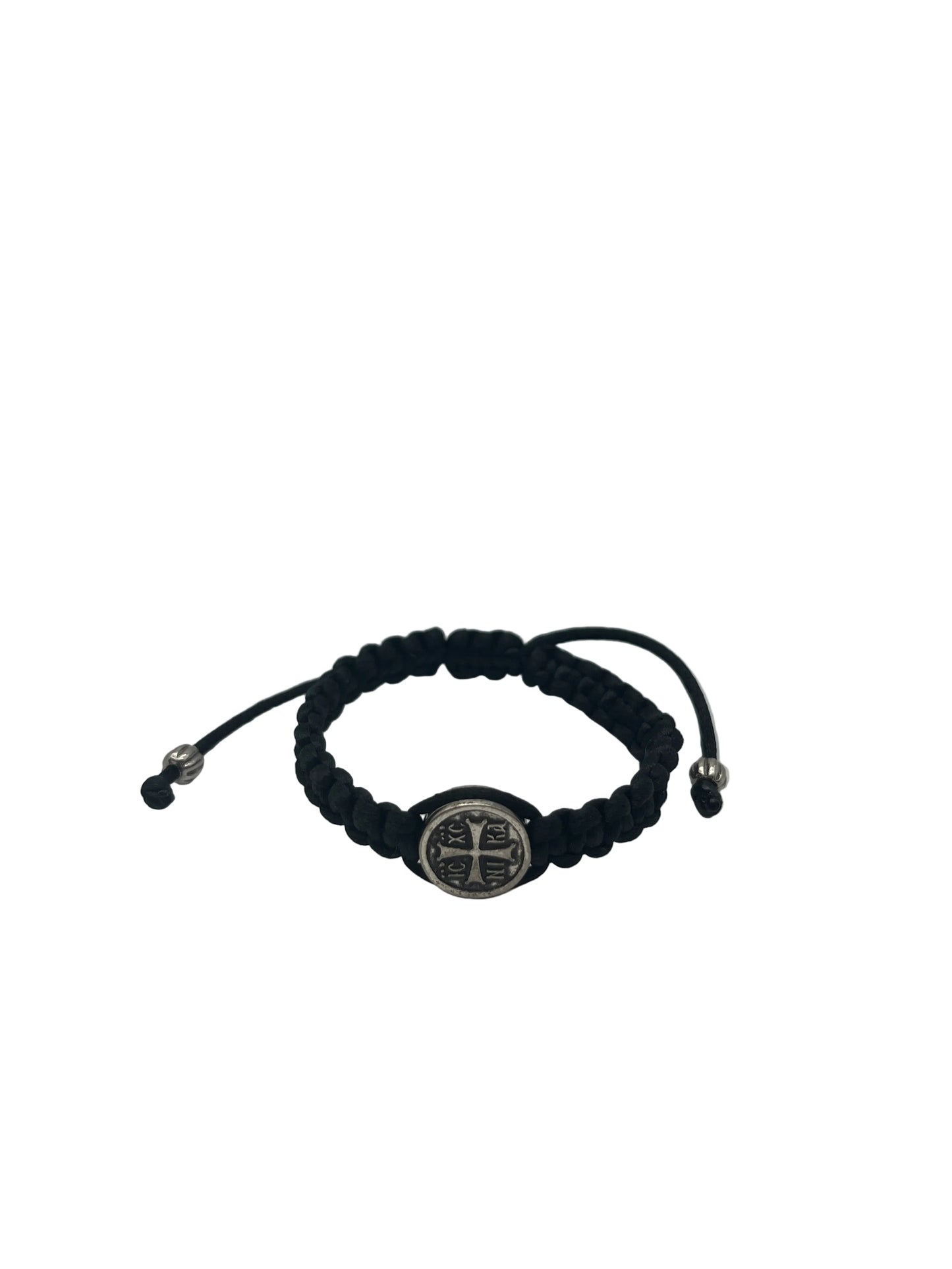 Macrame Bracelet with Icon of Cross (Adjustable)