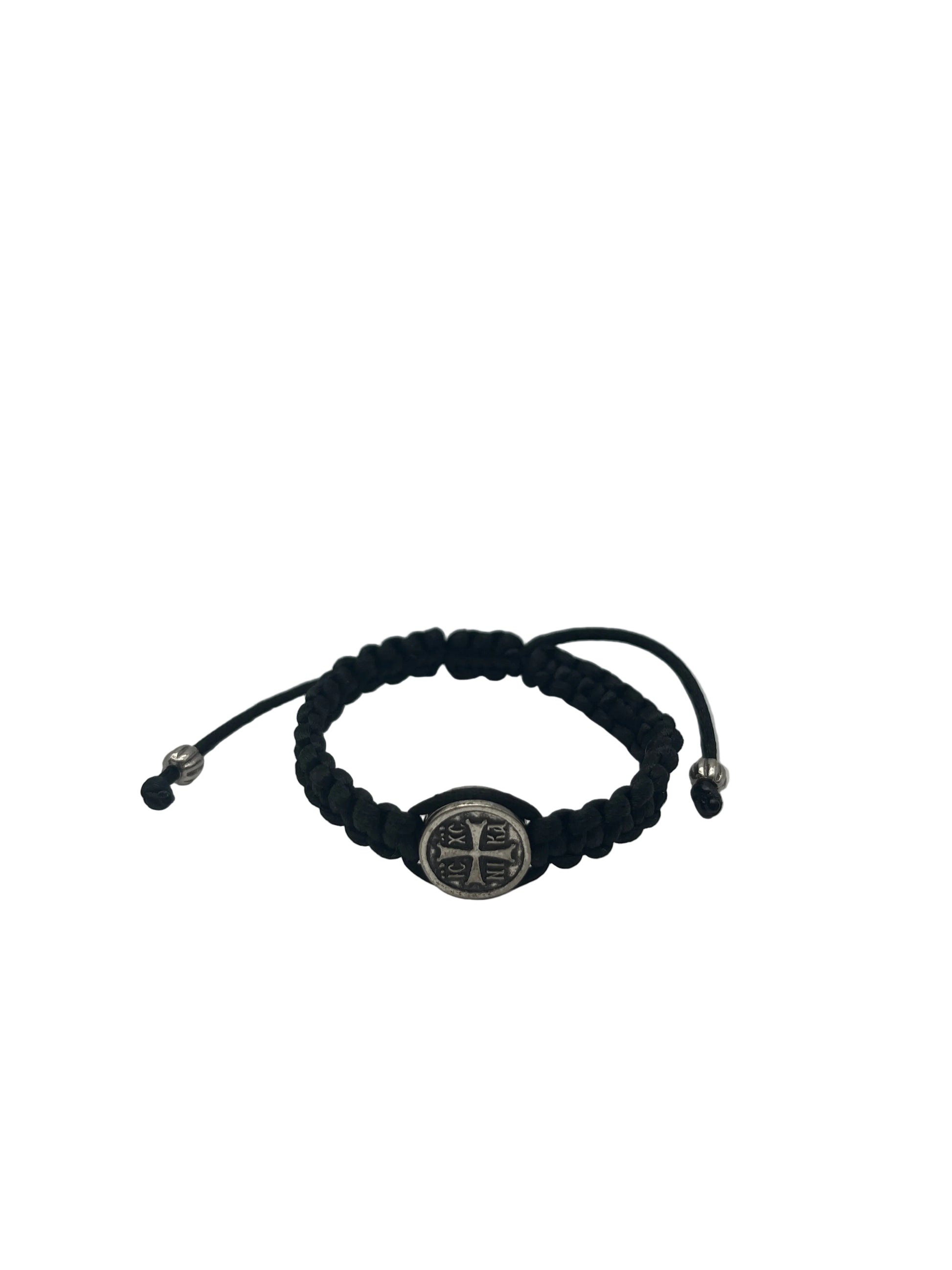 Macrame Bracelet with Icon of Cross (Adjustable)