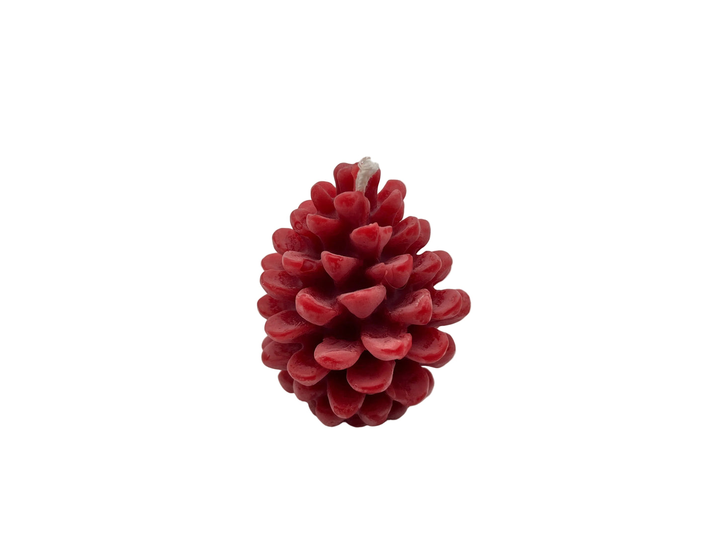 Medium Pinecone Candle Red 2nd angle