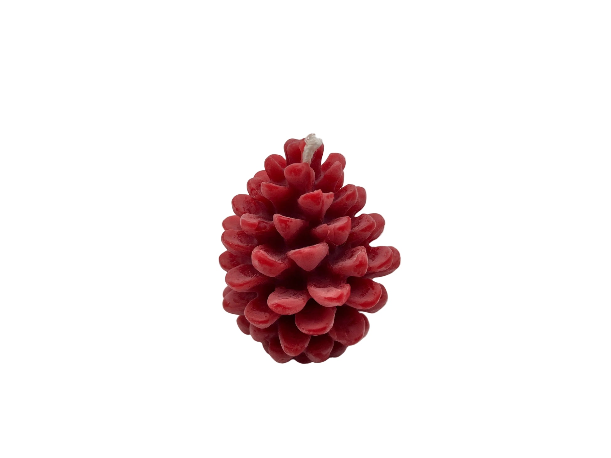 Medium Pinecone Candle Red 2nd angle