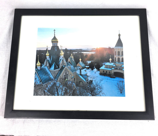 Monastery Sunrise: Framed Photo