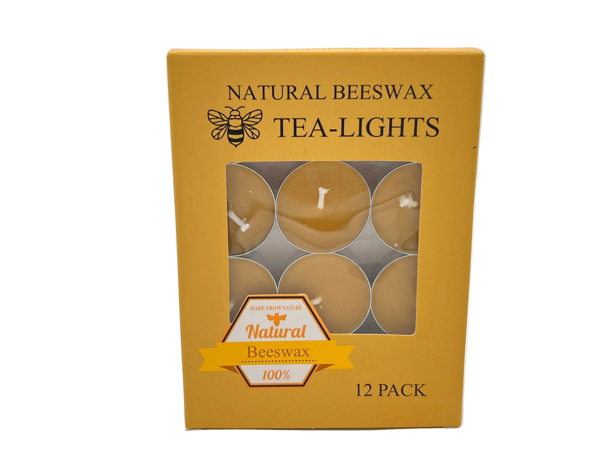 Natural Beeswax Tealights (12 Pack) Front Image