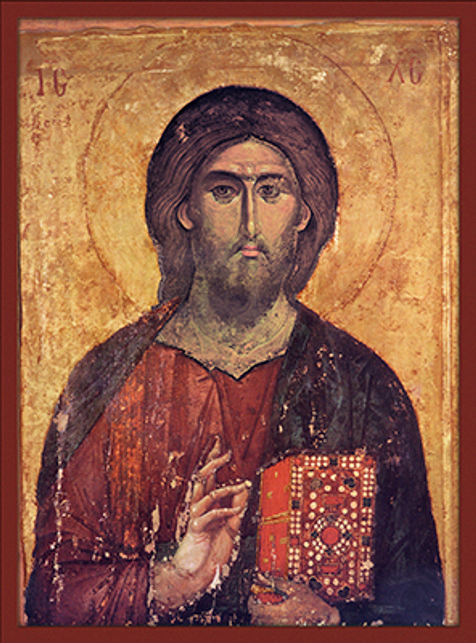 Christ Pantocrator (Hilandar) Canvas Mounted Icon