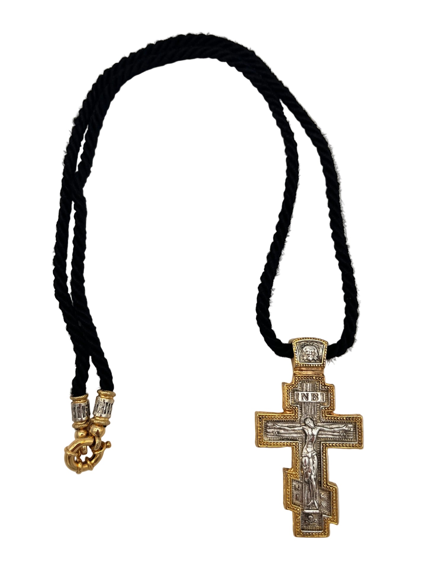 Pendant Cross 10 (on Wrapped Cord)