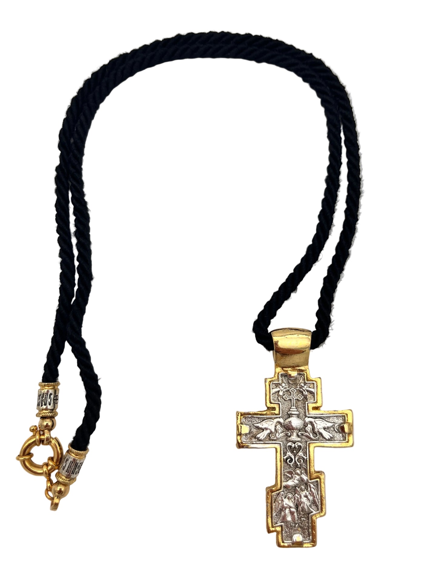 Pendant Cross 10 (on Wrapped Cord) back