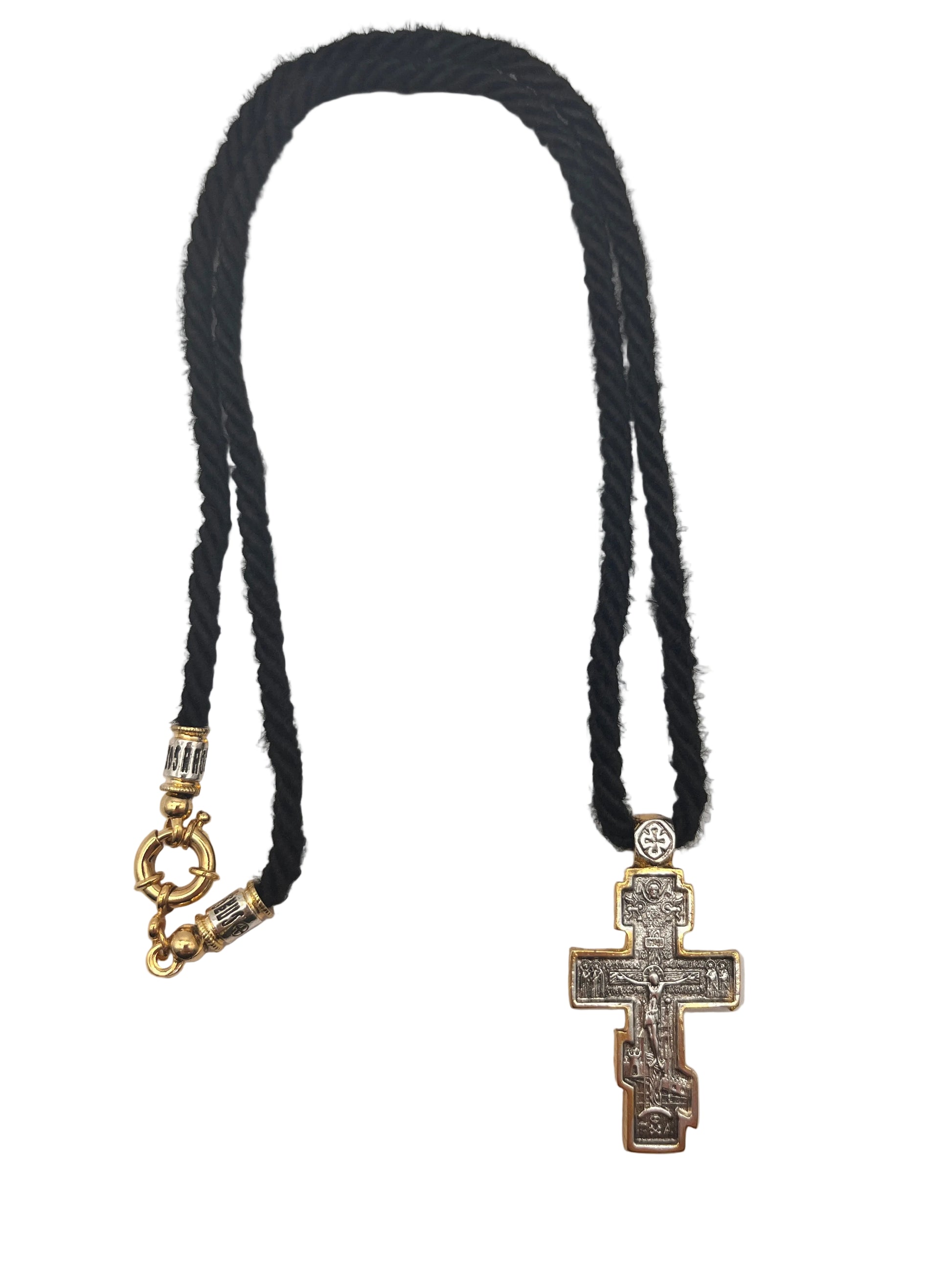 Pendant Cross 12 (on Wrapped Cord)