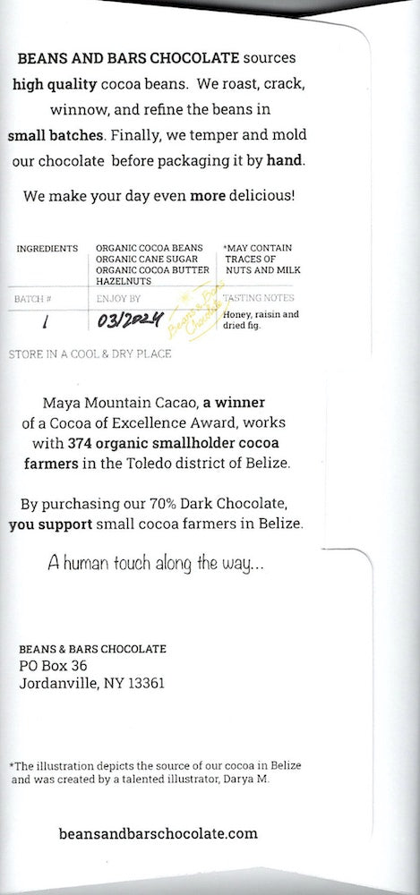 Dark Chocolate 70% |Crunchy Hazelnuts | Handcrafted