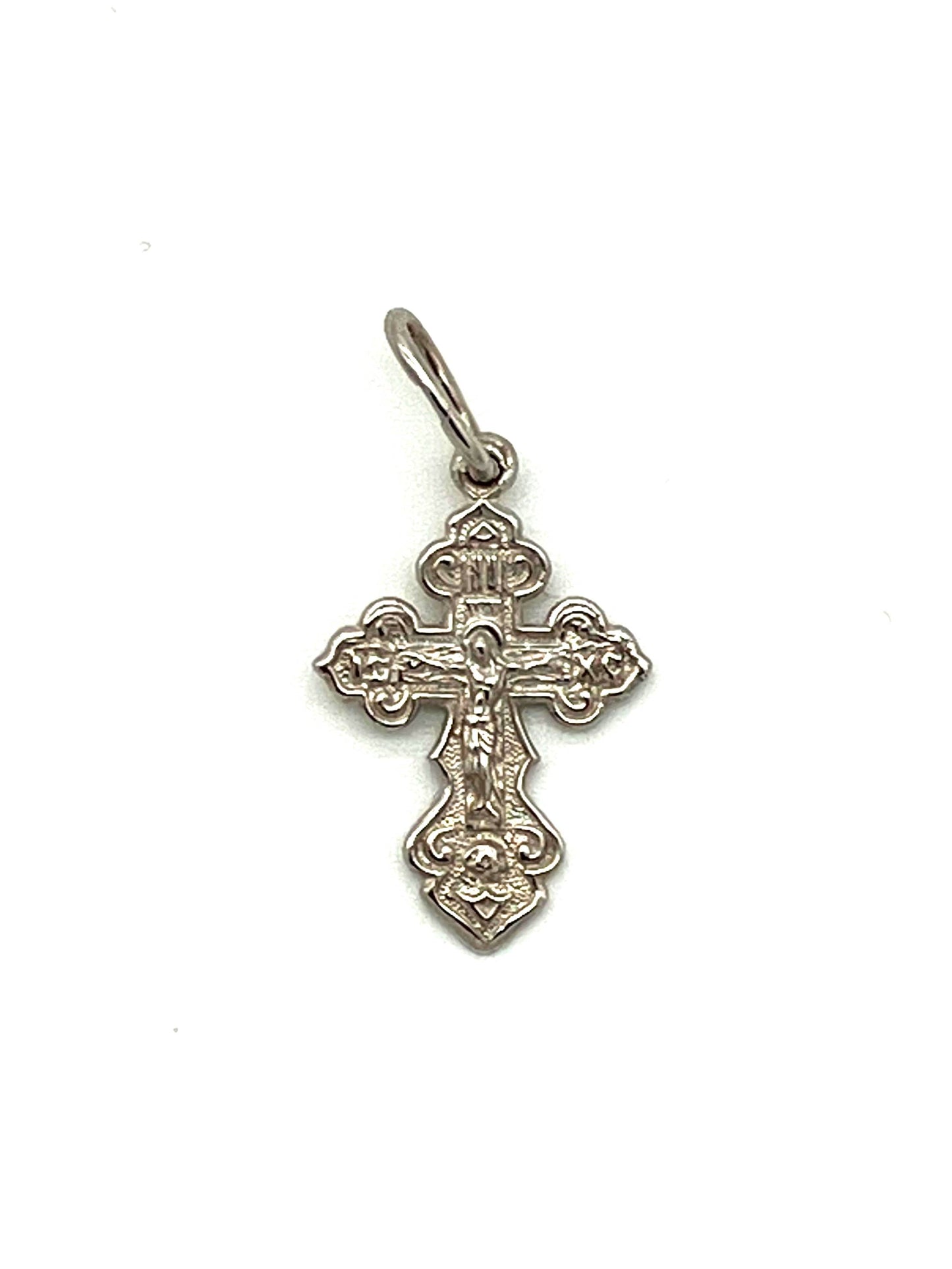 Sterling Silver Cross - Style No. 393 (with Icon of Crucifixion)