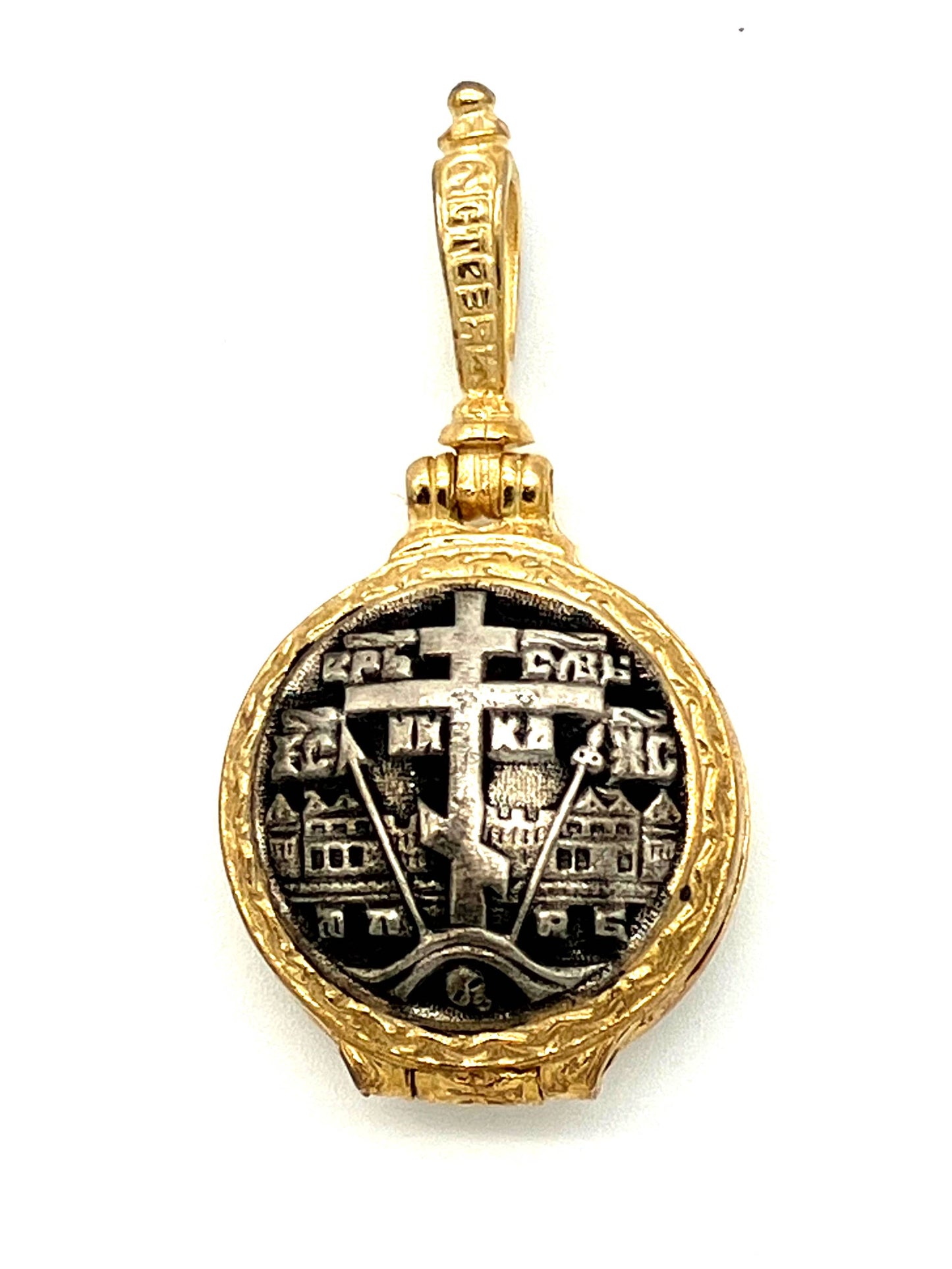 Silver Pendant - Style No. 02 (with Icons of Cross and of Holy Trintiy)