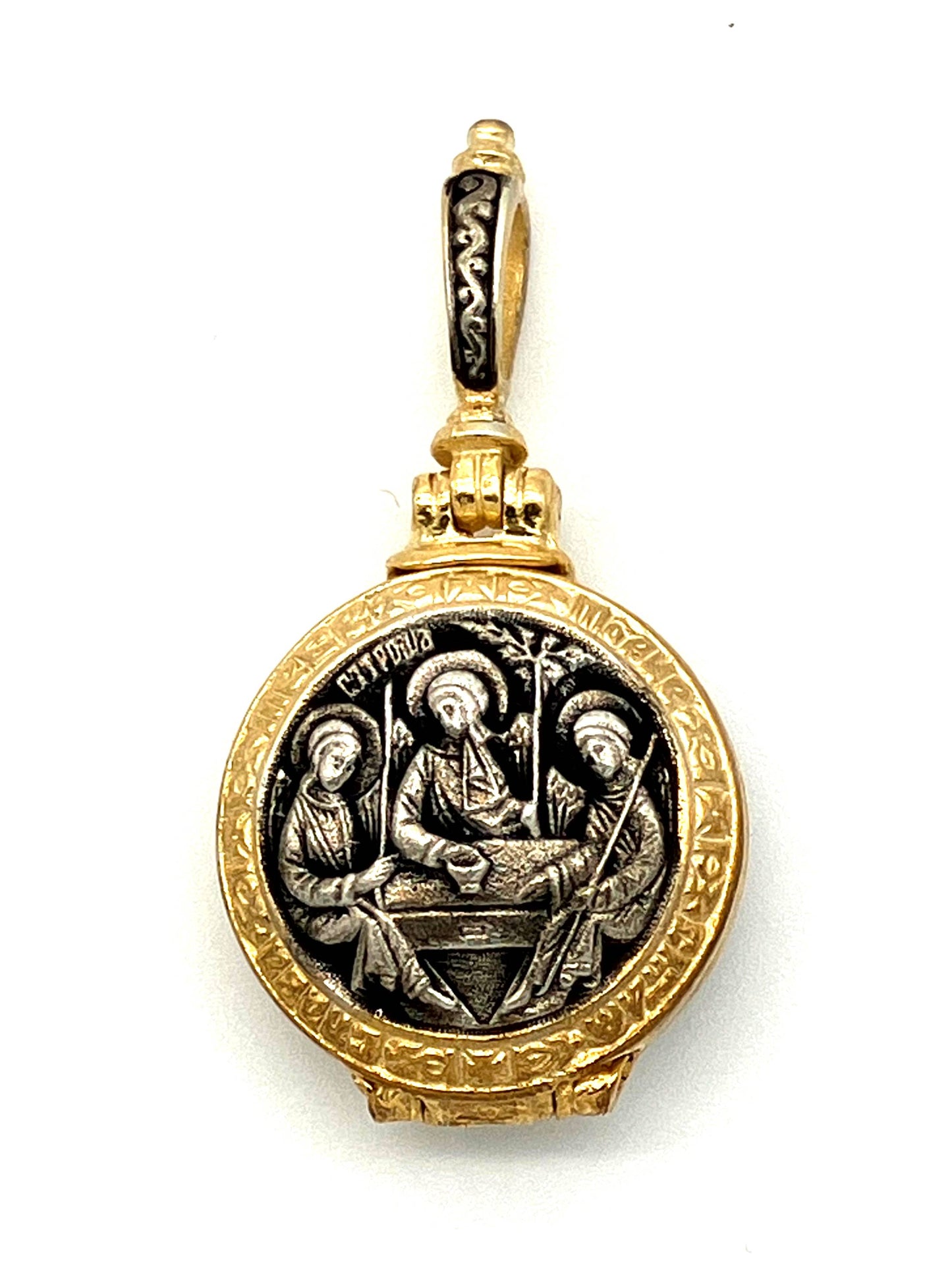 Silver Pendant - Style No. 02 (with Icons of Cross and of Holy Trintiy)