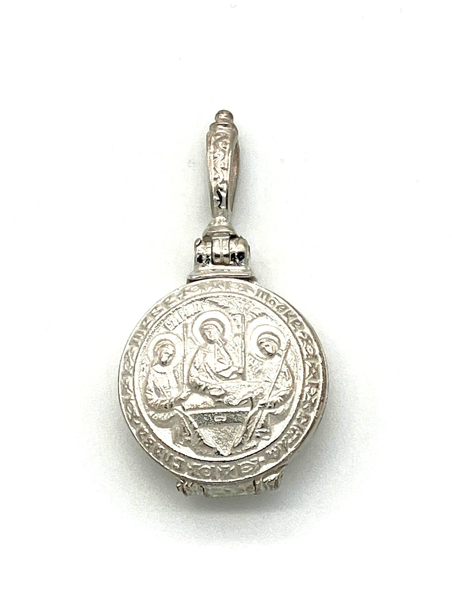 Silver Pendant - Style No. 02 (with Icons of Cross and of Holy Trintiy)