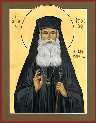 St. Iakovos of Evia Mounted Jordanville Icon