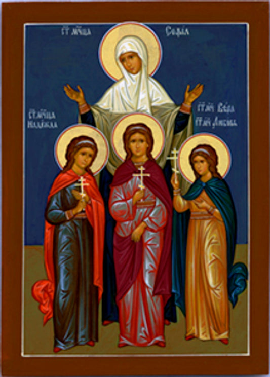 Sts. Sophia and Daughters Mounted Jordanville Icon
