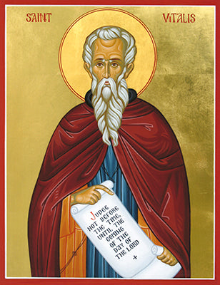 St. Vitalis of Gaza (English) Made-To-Order Icon