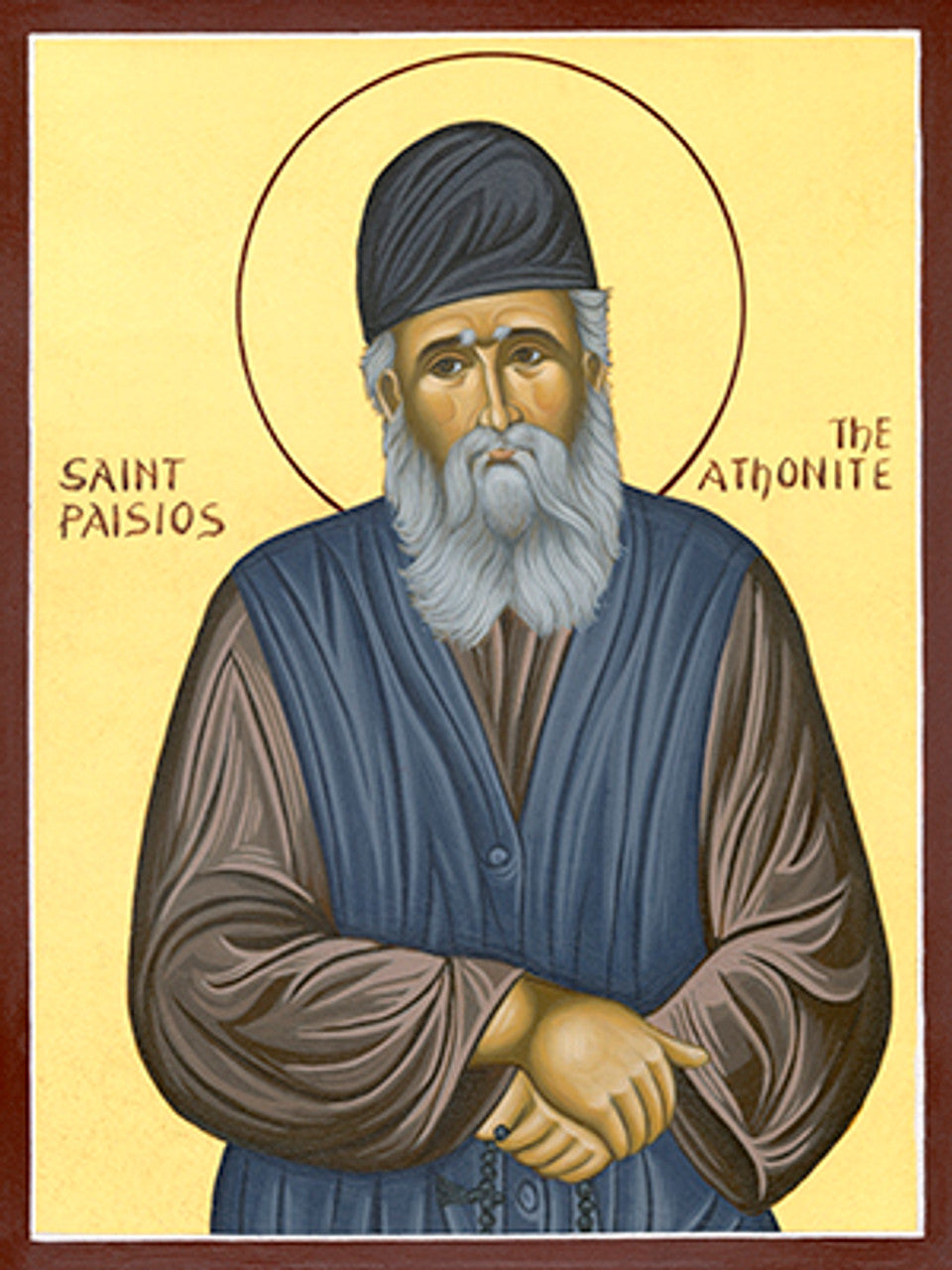 St. Paisios of Mount Athos Mounted Jordanville Icon