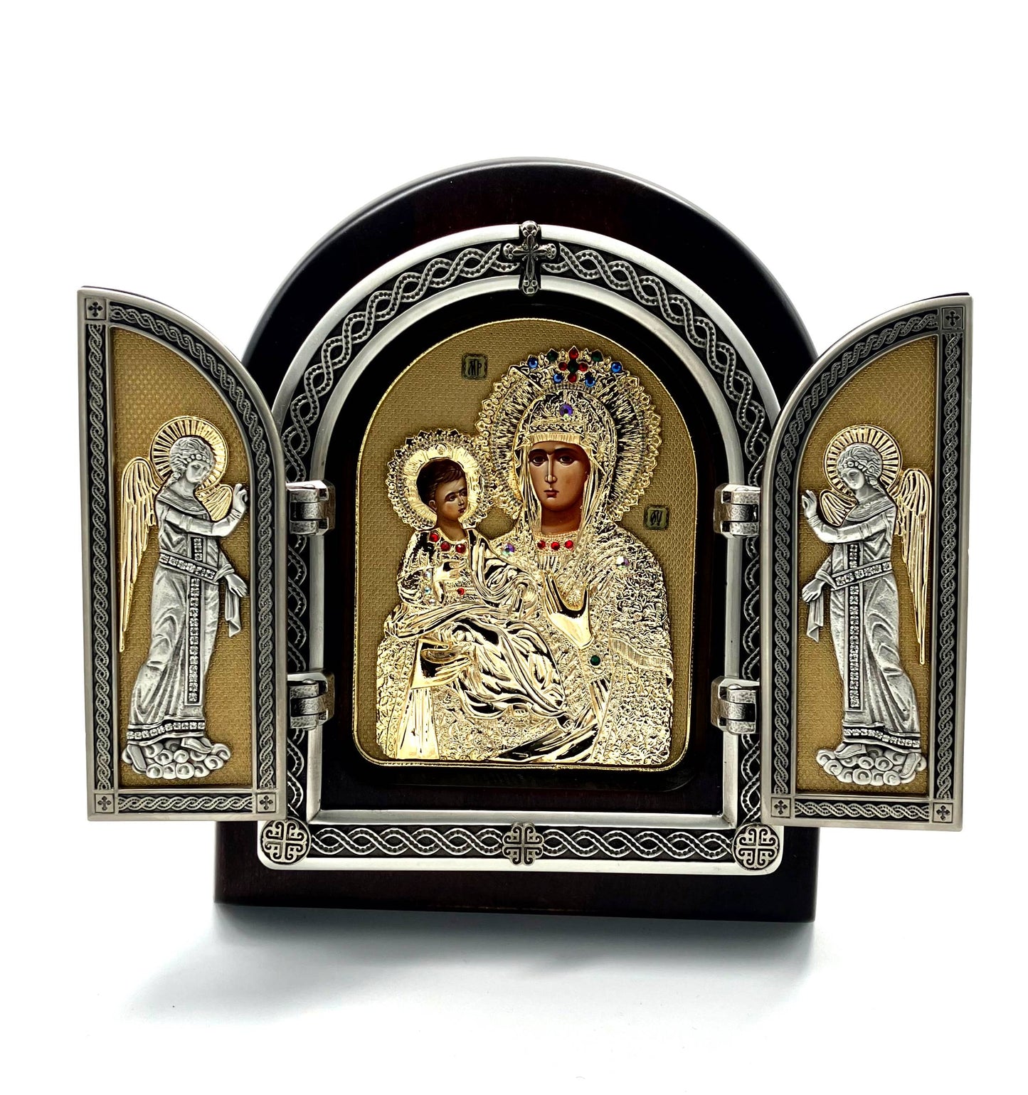 Theotokos Triptych with Holy Angels (Hodigitria)