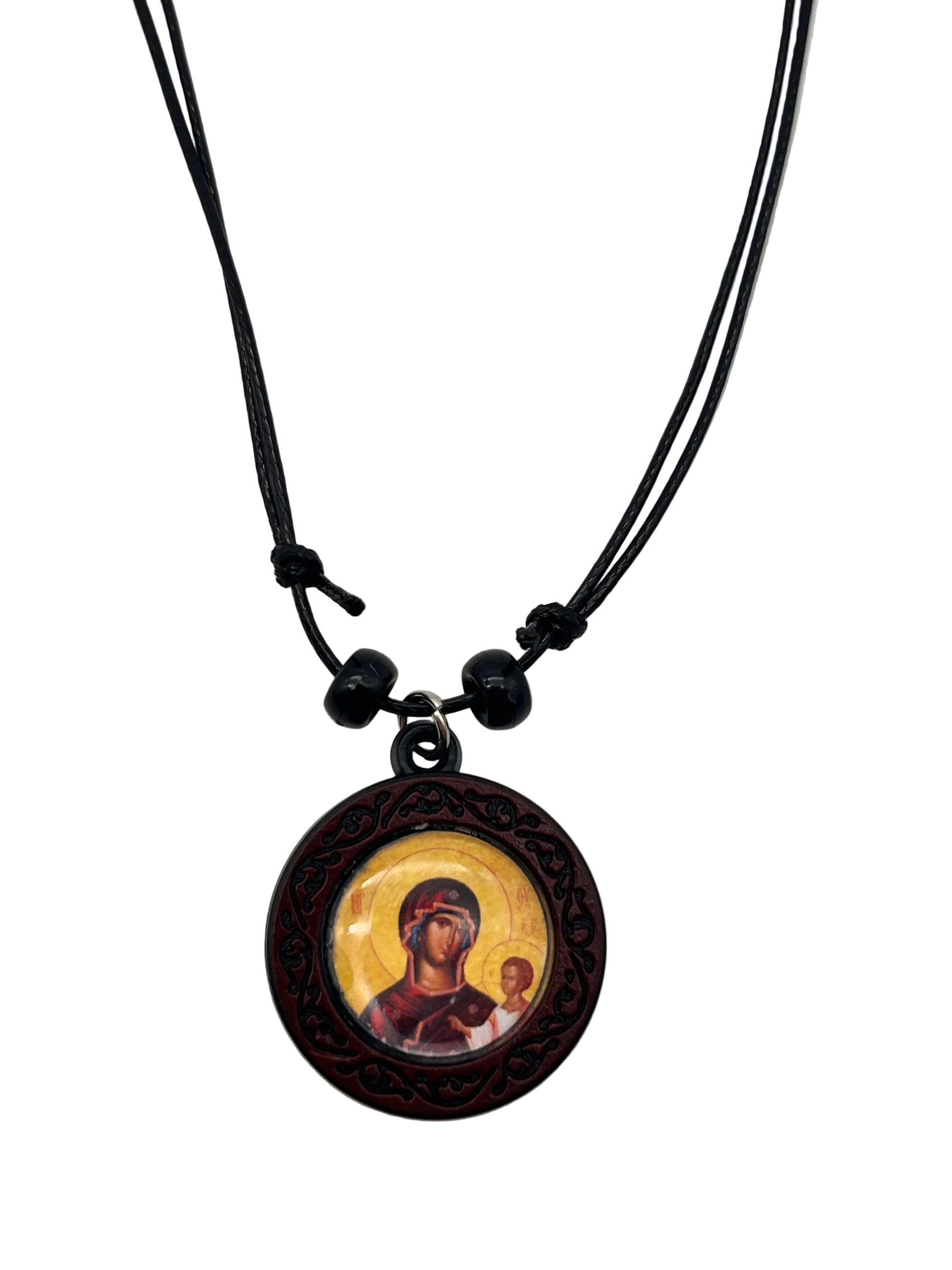 Orthodox icon of the Mother of God necklace