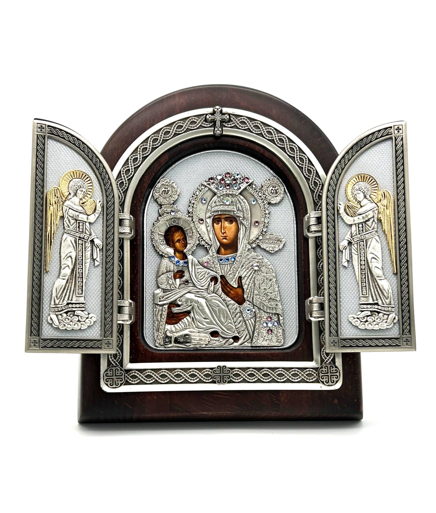 Theotokos Triptych with Holy Angels (Hodigitria)