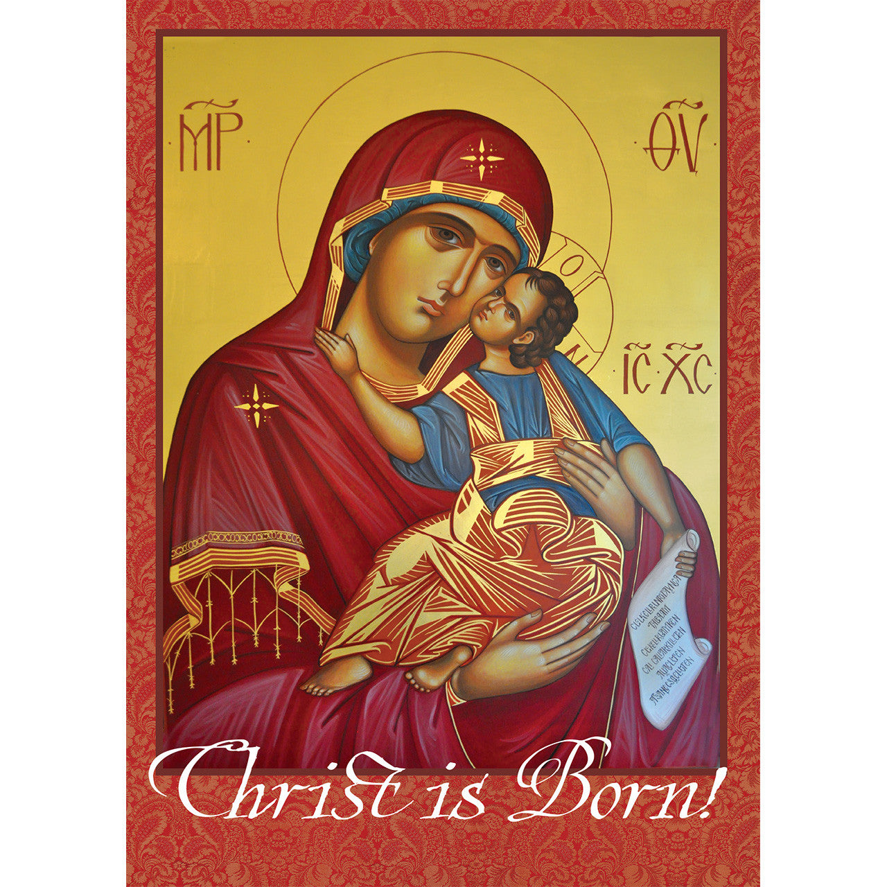 Virgin and Child Multilingual Christmas card