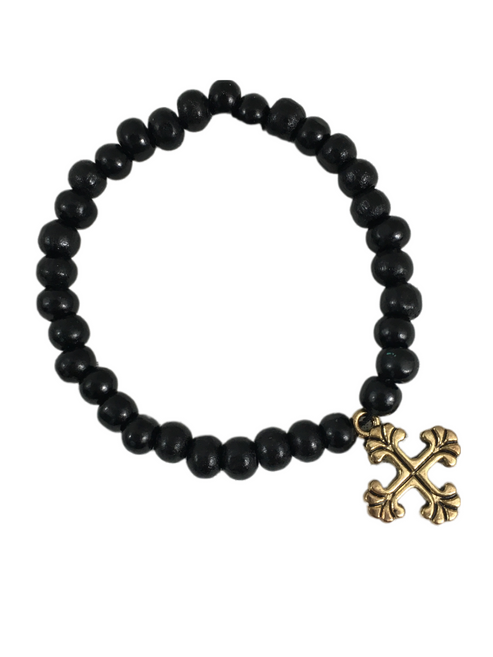 33-bead Wooden Prayer Rope with Gold Cross – Holy Trinity Church ...