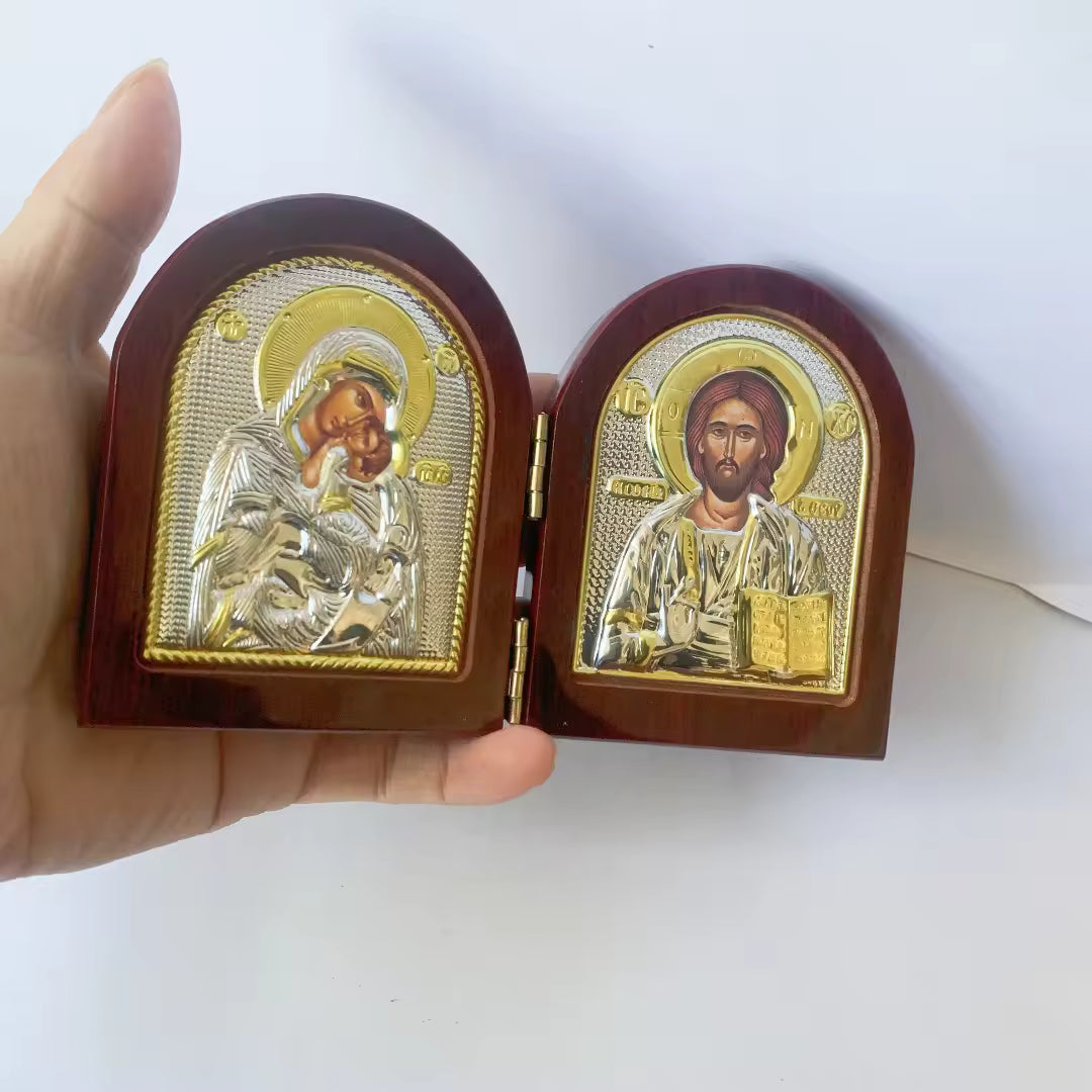 Small diptych 03 (Theotokos and Savior)