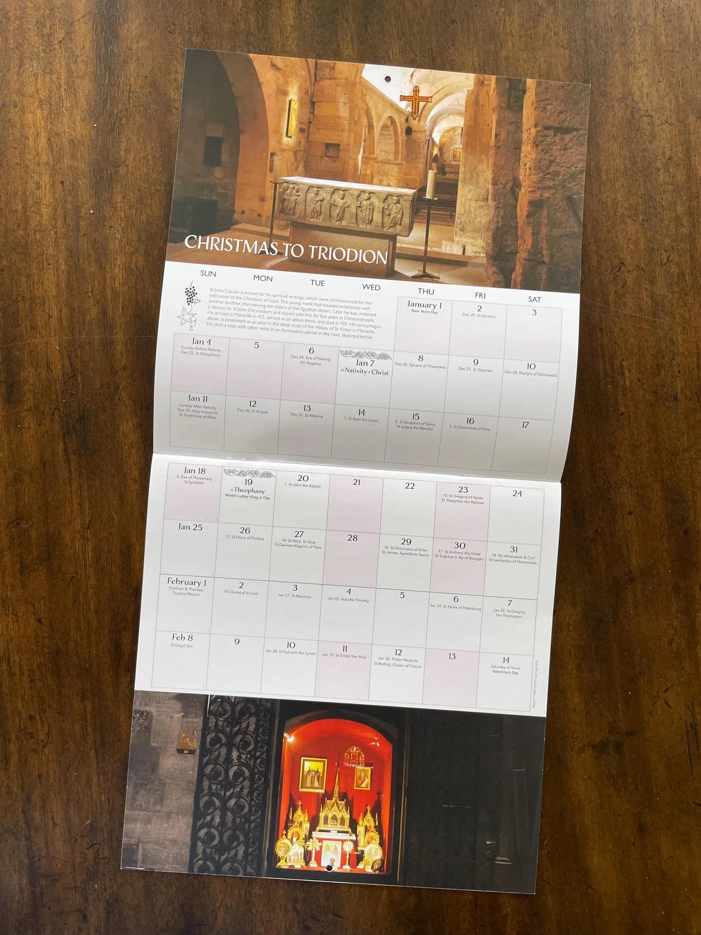 Calendar of Liturgical Seasons 2026 (Julian version, old calendar)