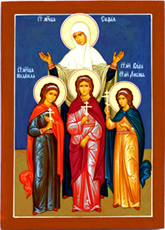 Sts. Sophia and Daughters Mounted Jordanville Icon