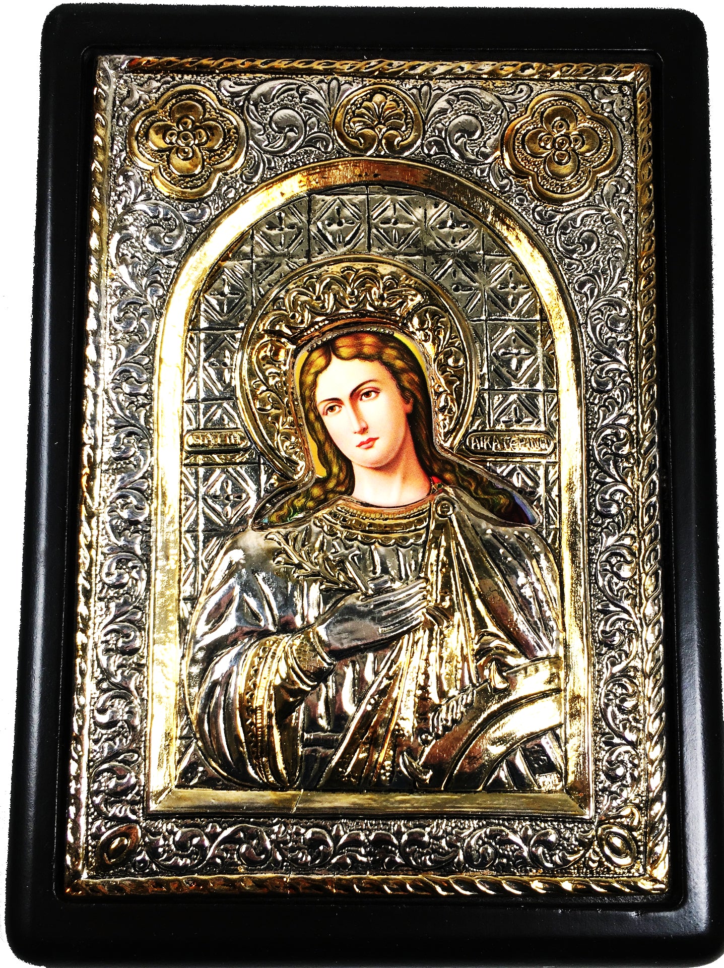 St. Catherine plated Icon