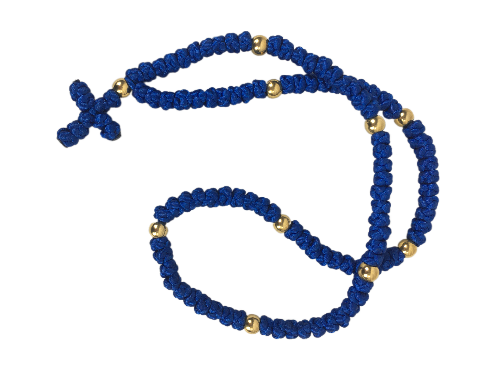 HTM 100-knot Royal Blue Satin Prayer Rope